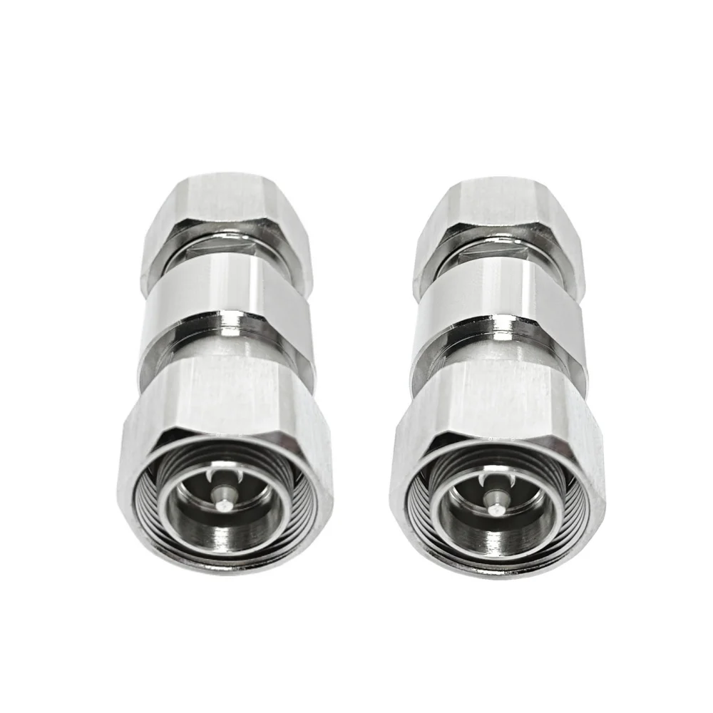 Low PIM Coax Connector Mini Din 4.3-10 Male Plug to 4/310 Male Plug Straight RF Coaxial Adapter Converter