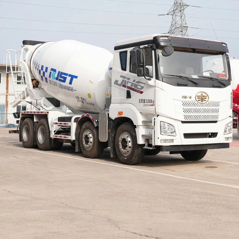 China Factory FAW 8X4 10/12/14Cubic Meters Commercial Concrete Mixer Truck Jiefang JH6 Heavy Cement Truck For Construction details