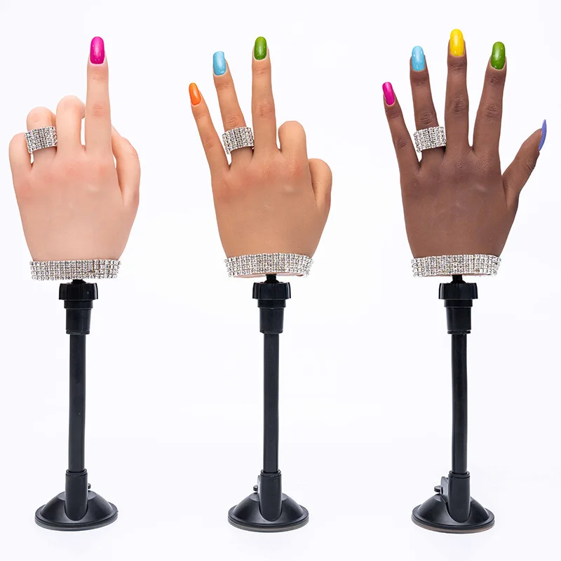 Tiardey Nagelmodell-Hand Aus Flexiblem Kunststoff – Zum Üben Von Nail Art & Maniküre