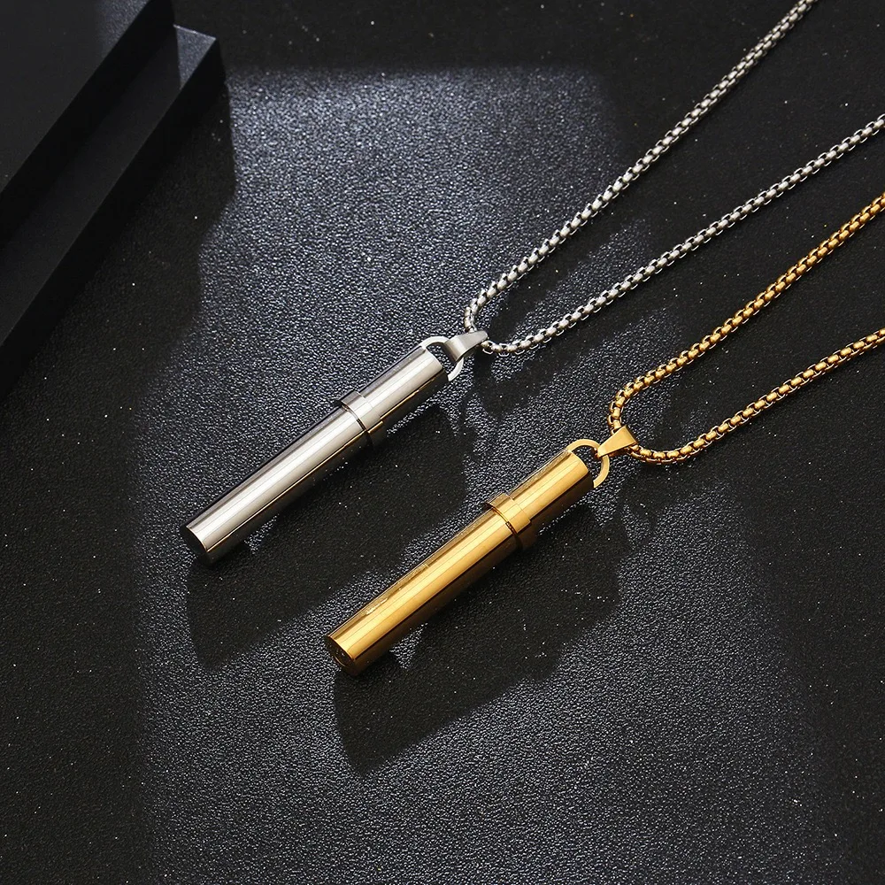 Non Tarnish Blowable Whistle Stainless Steel Whistle Pendant Necklace ...