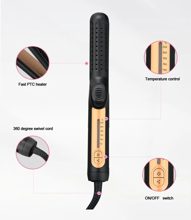 Highend Cool Airflow Hair Flat And Curling Iron Wand 2 In 1 Hair