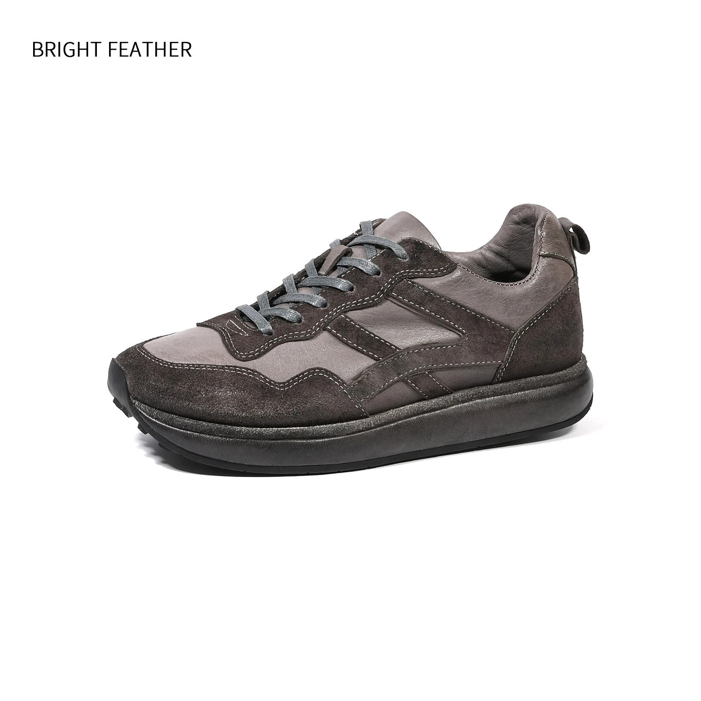 Japanese Retro-style German Training Shoes Men Genuine Leather