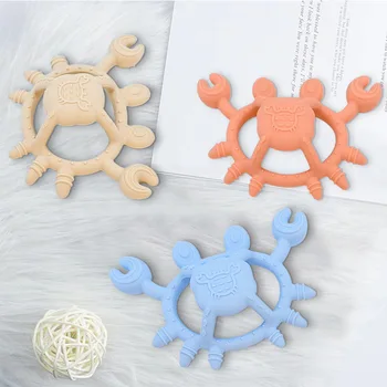 Explosive Little Crab Hand Grab Bite Stick Soothing Tool Baby Tooth Glue Baby Teeth Grinding Stick Silicone Toy