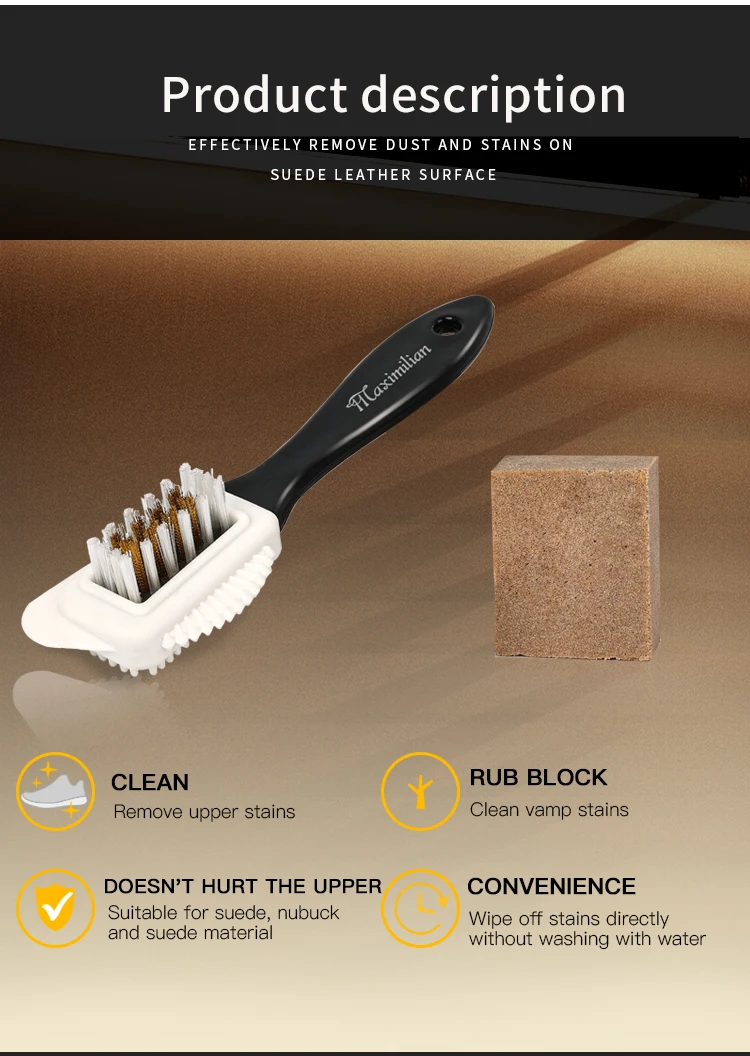 Factory Wholesale 2 In 1 Multifunction Nubuck Brush Suede Shoe Cleaning