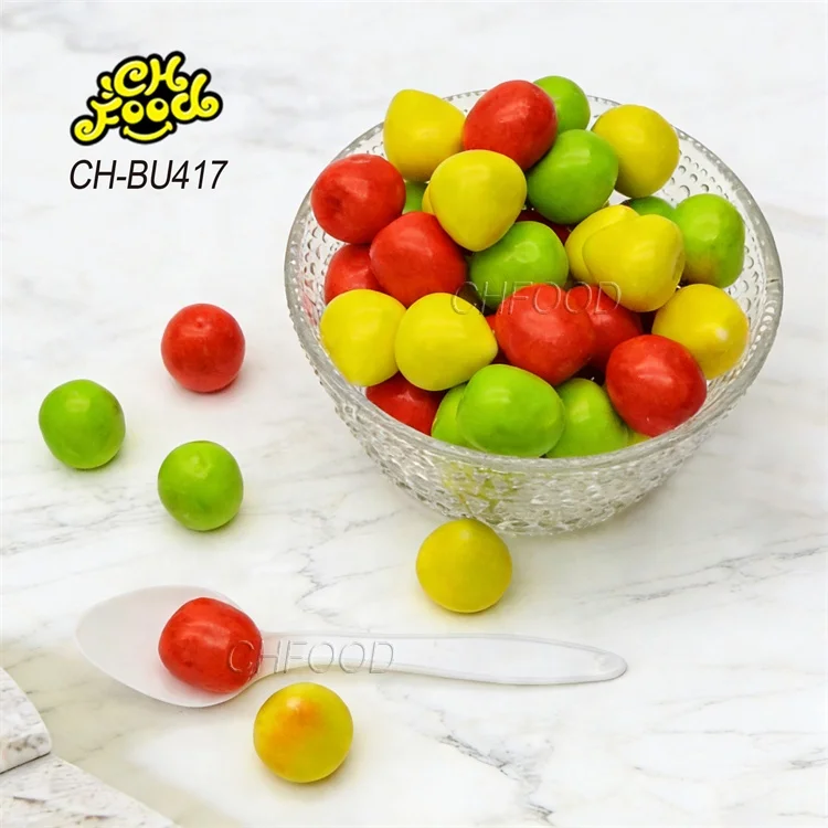 Wholesale Mix Fruit Flavor Bubble Gum Halal Gum OEM China Colorful Ball Chewing Gum Sweet Candy Snack