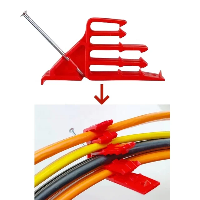 ETL certificate plastic route fasten and support cable clips able stacker with nail hole