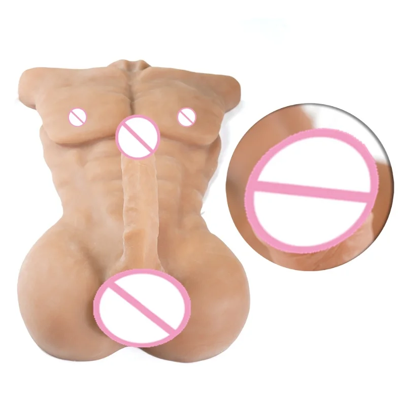 Male Torso Woman Half Body Sex Toy Women Masturbation Sexy Men Ass Butt  Huge Penis Cock Dick Female Masturbator Realistic Dildo