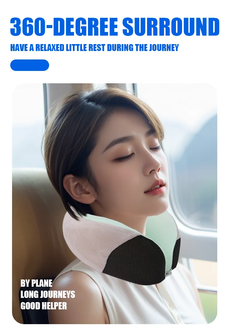 Solid Color OEM Wholesale Best New Products 2025 Car Neck Pillow Neck Support Travel Pillow U Shape Cervical Neck Pillow