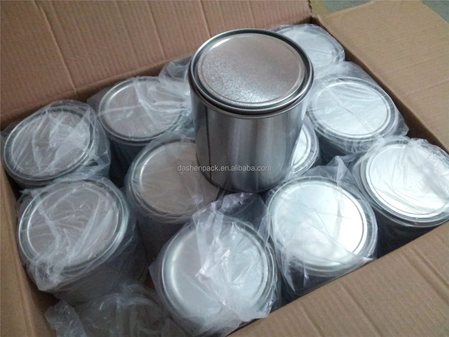 1000ml Metal Paint Can 1l Chemical Can Tin Contain For Coatings Wholesale Round Metal Can For