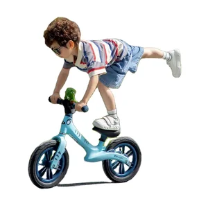 12-Inch Nylon Tire Baby Kids Mini Balance Bike without Pedal Little Dinosaur Design