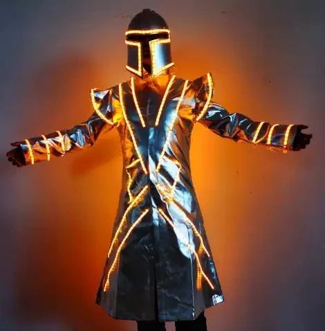 LED Robot Costume Stage Dancer Performance Show Dress LED Iron Soldier Clothing Party Dress