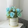 Round gold azalea blue suit