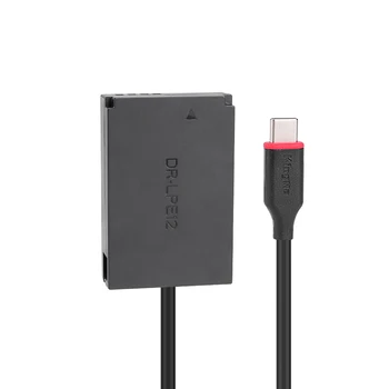 KingMa USB-C Power Adapter DC Coupler Dummy Battery LP-E12 for Canon EOS M M2 M10 M50 M100 100D Cameras detail image