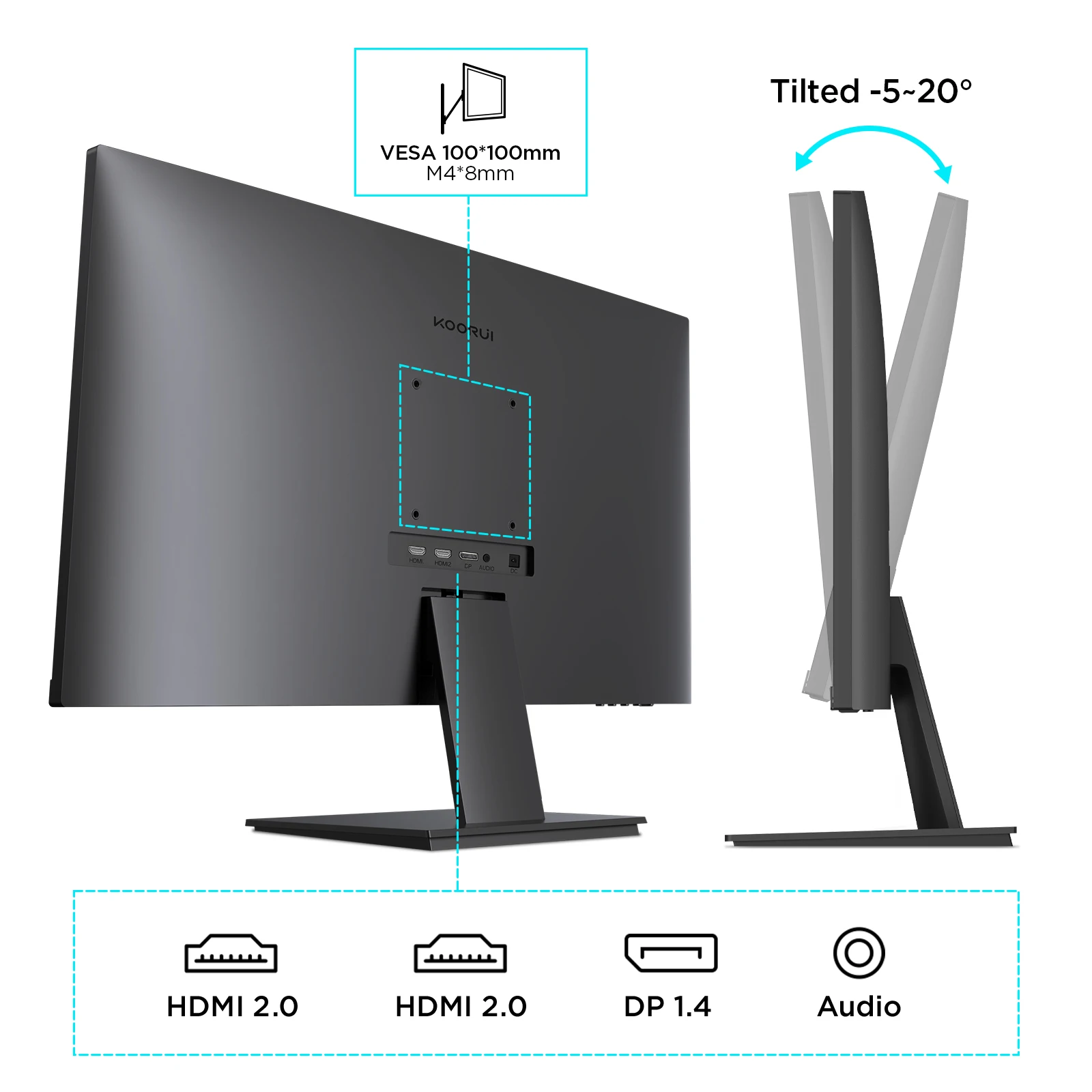 Koorui 27 Inch PC Monitor - UHD 3840x2160 for Business