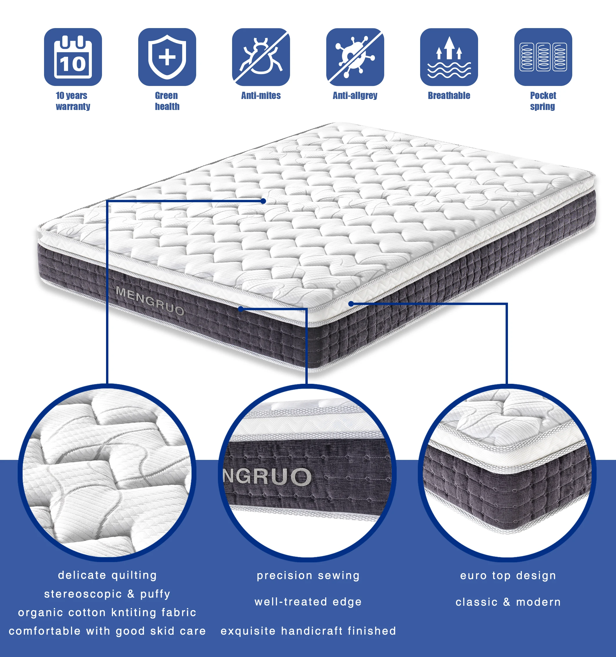 Manufacturers Economical Price Polyester Vacuum Roll Up Topper