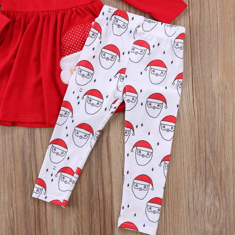 Autumn Winter Long Sleeve Dress Pants Leggings 3PCS Toddler