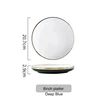 8 inch platter white