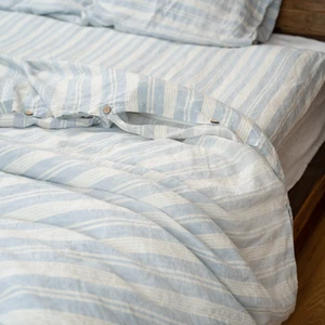 Luxury Designer French Linen Bedding Set Pattern Duvet Cover Linen Sheet Set