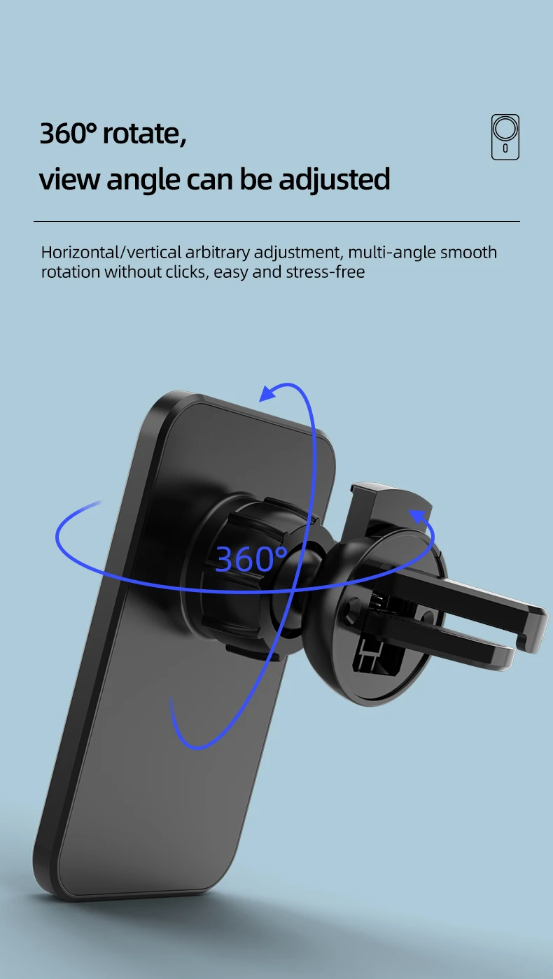 2021 15w Magnetic Car Vent Mount fast Wireless Charger phone holder for iphone 12 magnetic phone stand mount/dashboard/tabletop