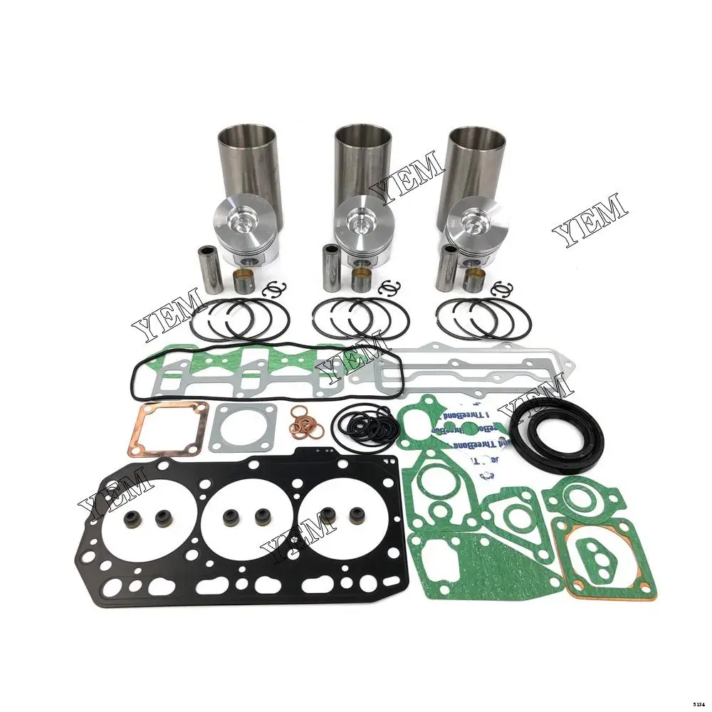 Overhaul Rebuild Kit With Piston Rings Liner Head Gasket Set Fit for Yanmar 3TNV88