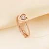 Anillo de corazón de oro rosa