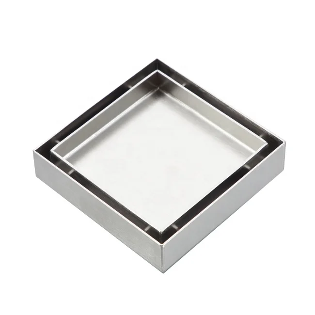 Stainless steel Square Tile Insert shower Drain