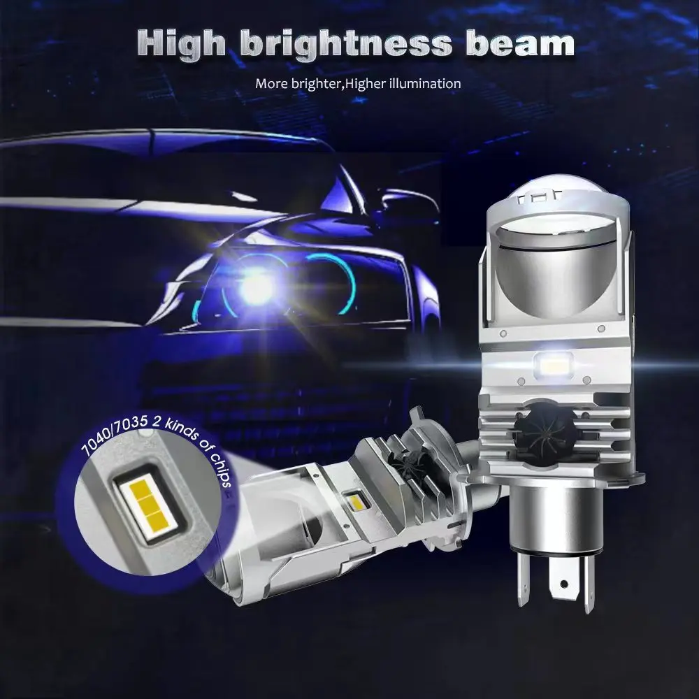 New Style F40B LED Projector Lens Headlight H4 Mini Lens Wireless Led Headlight Bulb Auto Lighting Systems