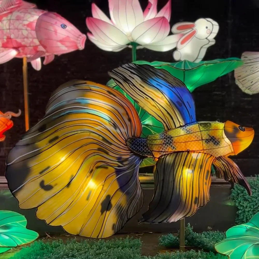 Beautiful Fish Shape for Mid-Autumn Festival Outdoor Animal Lanterns Chinese Lanterns for Sale