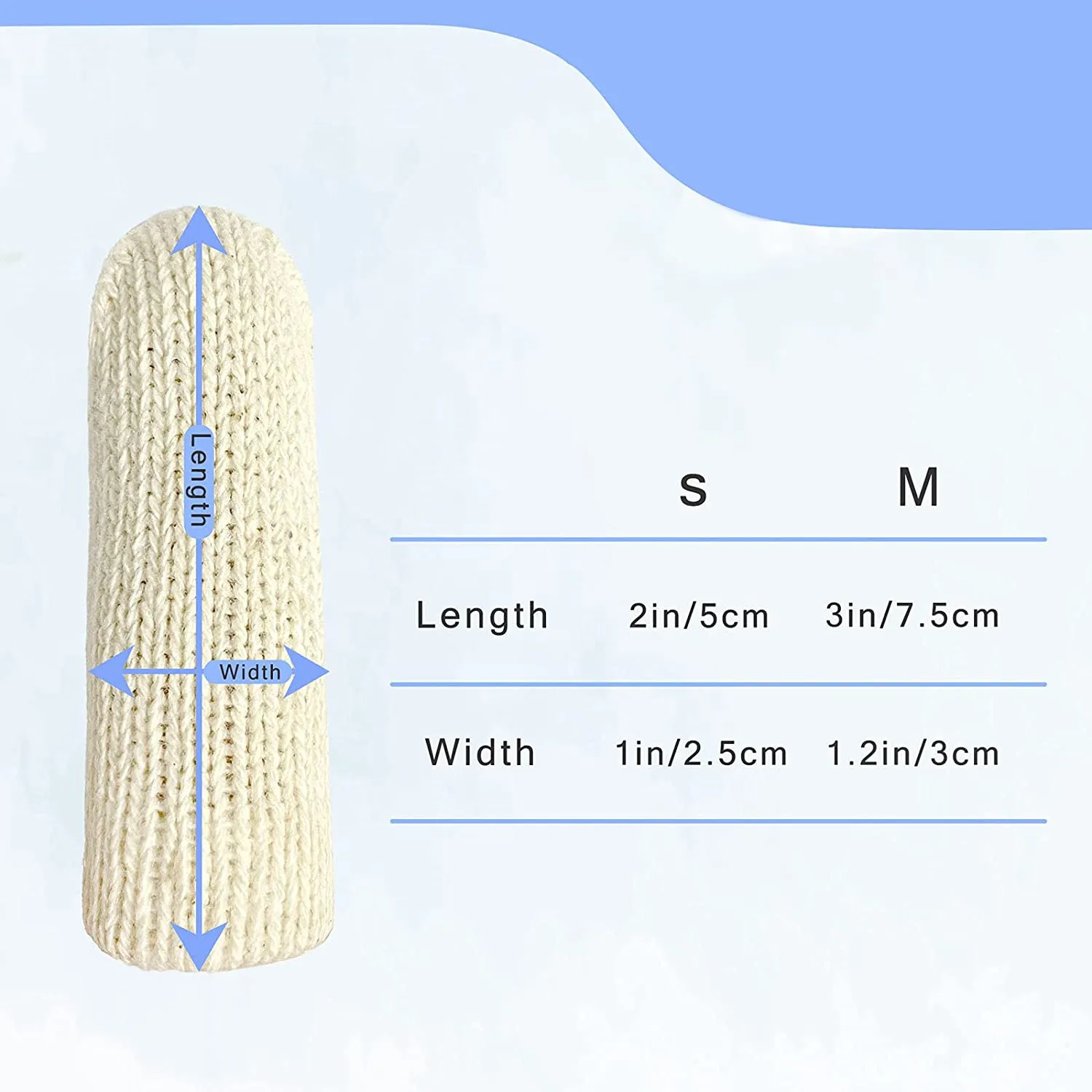 Hand Eczema Skin Cracking Calluses Wicks Moisture Jewelry Clean Smudges Cotton Protect Fingertips Finger Cots
