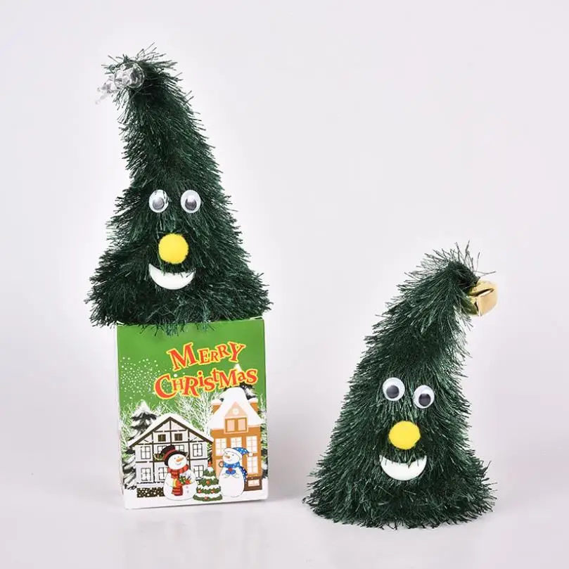 Happy New Year Swing Singing Christmas Tree Hat Glowing Music Xmas Hats