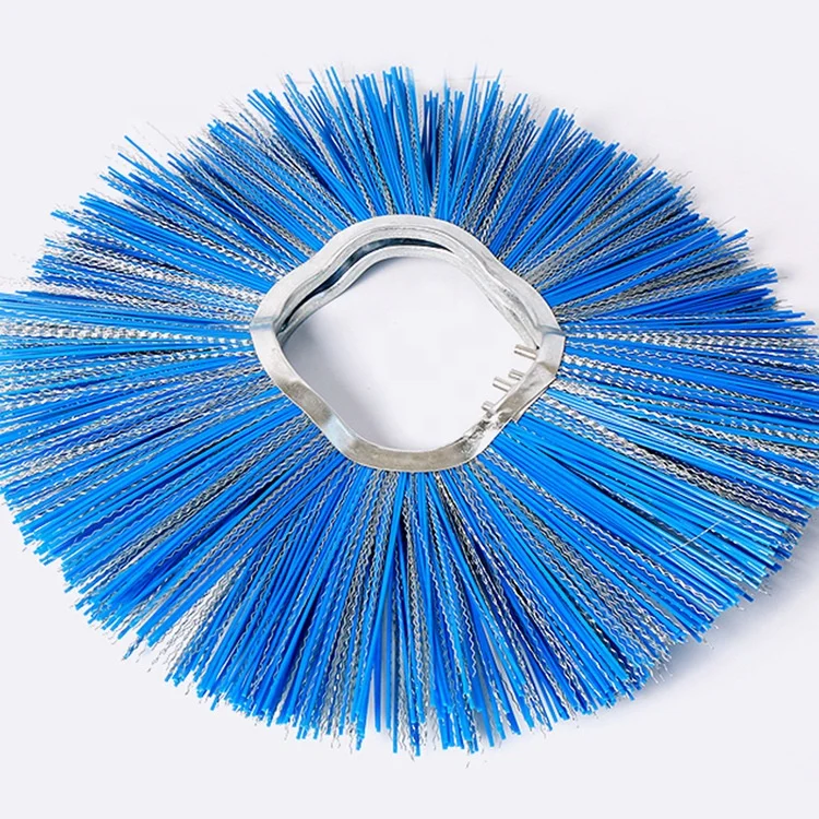 10*32 Customized Snow Street Sweeper Brushes Rotary Steel Wire Wafer Ring Brushes for Road Cleaning Sweeping Brush