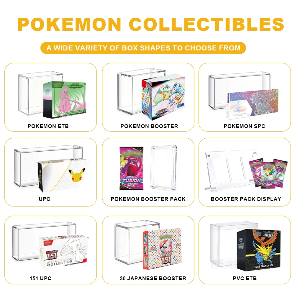 Acrylic Paldean Fates Pokemon 151 Booster Bundle Display Case for Pokemon 10 Booster Bundle Display Case| Alibaba.com Acrylic Paldean Fates Pokemon 151 Booster Bundle Display Case for Pokemon 10 Booster Bundle Display Case| Alibaba.com