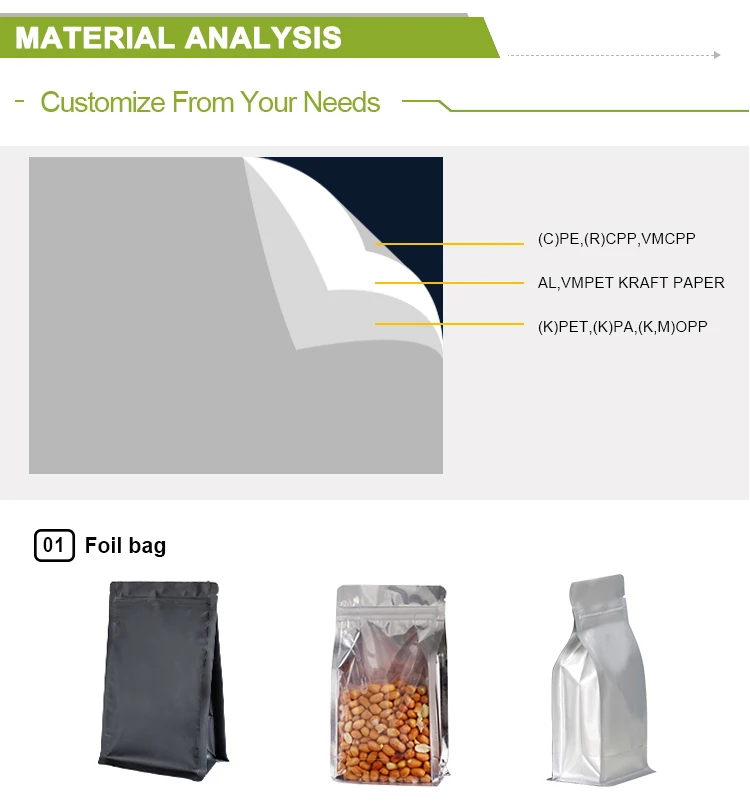 Poly Pouch Rice Custom Transparent Plastic Poly Rice Stand up Pouch