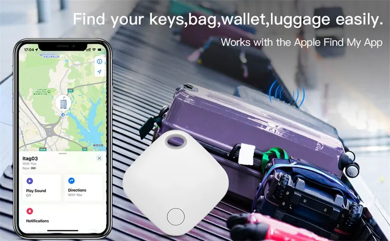 Airtags Mfi Certified Find My Smart Air Tags Key Finder Locator Wallet ...