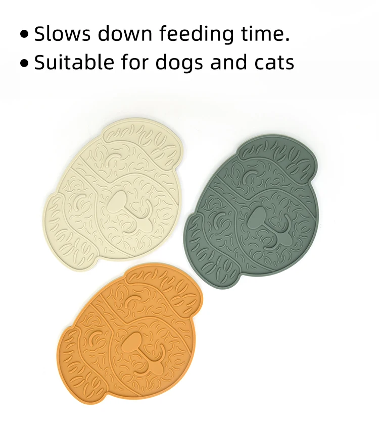 New Design Custom Silicone Dog Food Mat Dog Slow Feeder Dog Food Lick