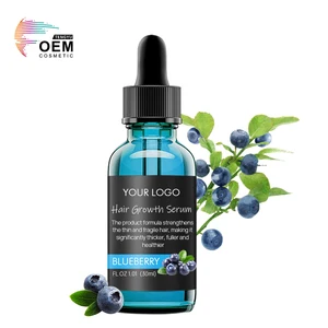 30ml Custom Label Organic Lavender Seed Rosemary Oil Blueberry Hair Growth Serum Oil for Men and Women