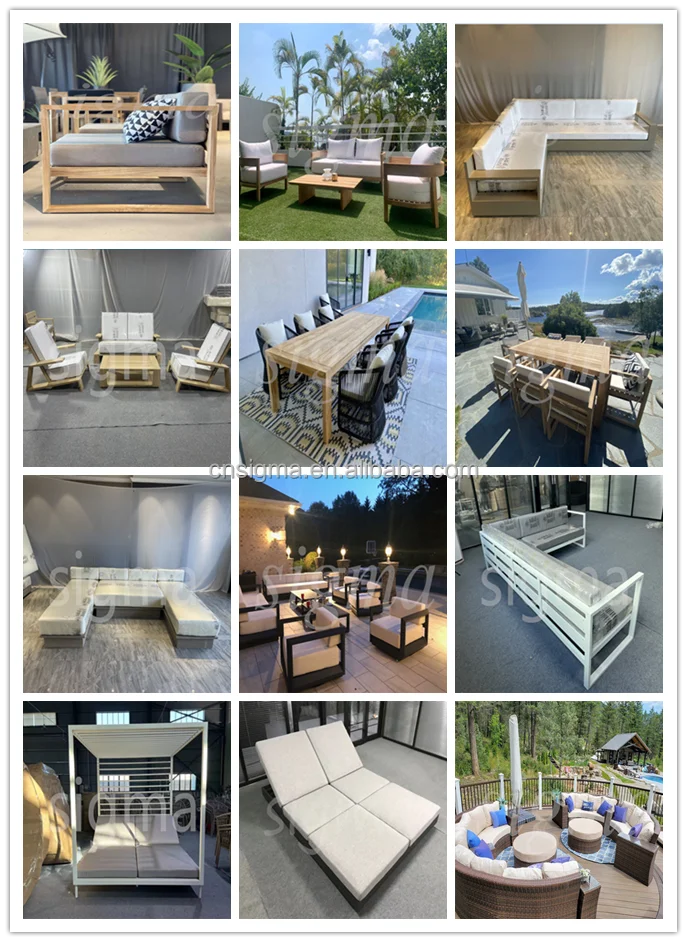 Factory Furniture Outdoor Garden Set Aluminum Patio Chaise Lounge