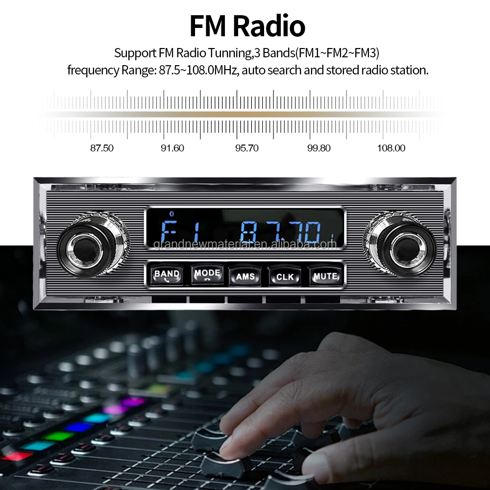 GRANDnavi 1DIN カーラジオ MP3プレーヤー クラシックカー レトロ