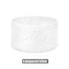 Blanco Transparente + Brillo Plateado