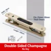 Double Side No Key + Champagne Gold