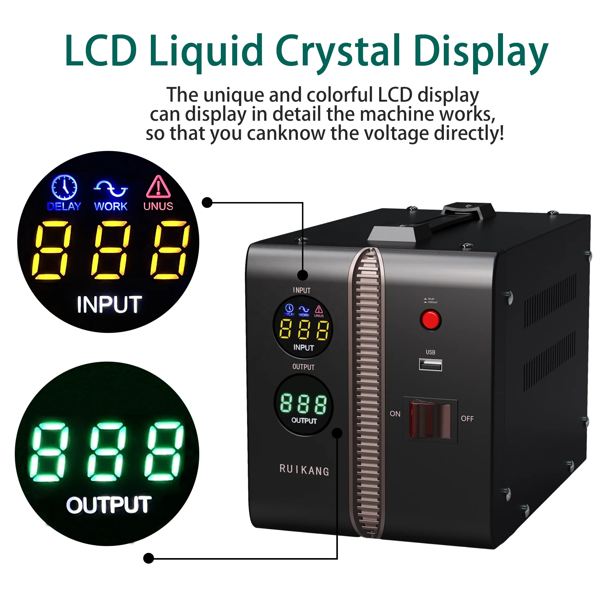 Latest LCD Display Adjustable Home Use Voltage Stabilizers 220v Single Phase Automatic Voltage Regulator for Fridge Protect