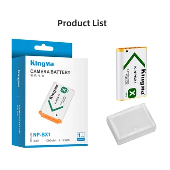 KingMa-NP-BX1 1090mAh Rechargeable Li-ion Battery for Sony RX100 M6 M5 M4 M3 M2 CX240E WX350 RX1R Camera detail image