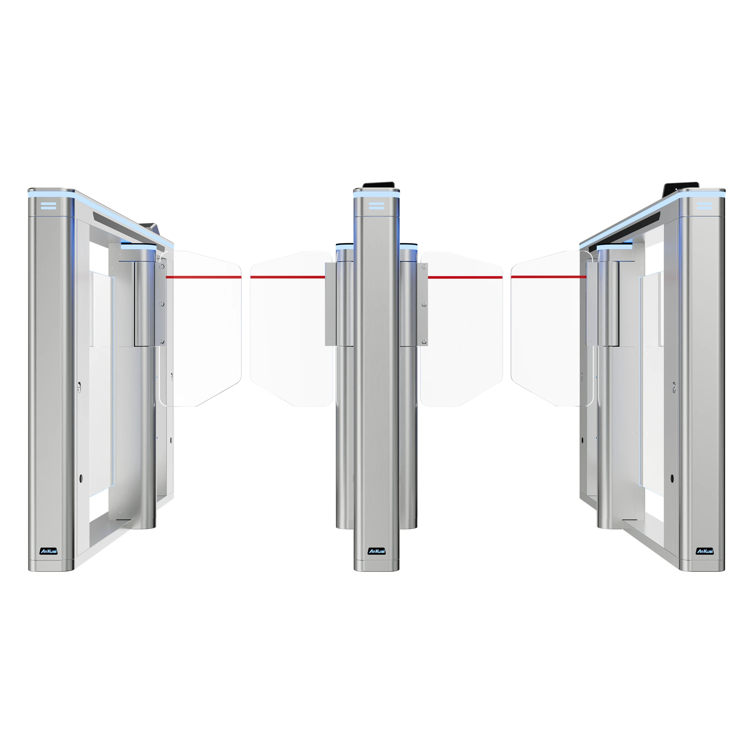 Face Terminal Turnstile Gate Swing Barrier Gate Fast Speed Pedestrian Access Control System