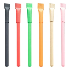 Creative Kraft Paper Tube Ballpoint Pen with Customized Logo Smooth Writing for Advertising Promotional Gift and School