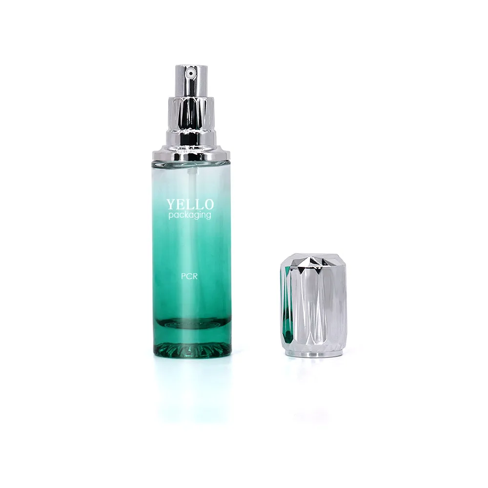 Luxury Glass Cosmetics Packaging Empty Jars Set for Cosmetic Bottle With Glass Jar Skincare Set
