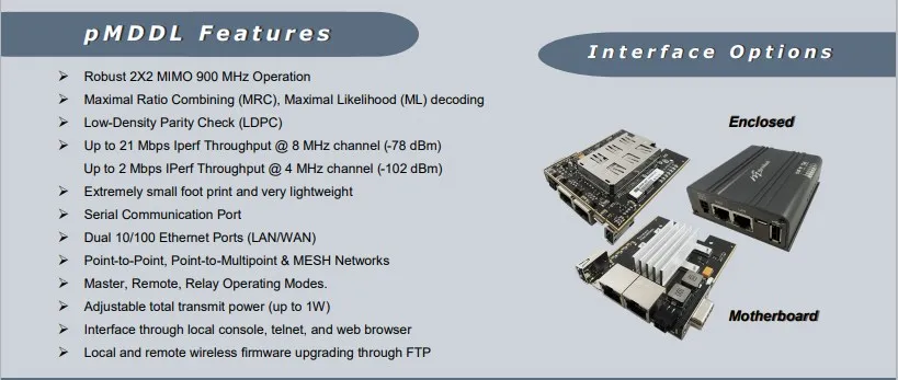 Microhard Communicator Microhard PMDDL900 - Miniature 900 Mhz MIMO Data Link