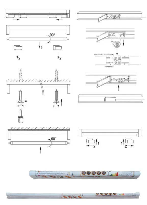 
 G IP20 T8 ISO9001/CE/ROHS/GS/BSCI тонкий батарейный фитинг 18 Вт  