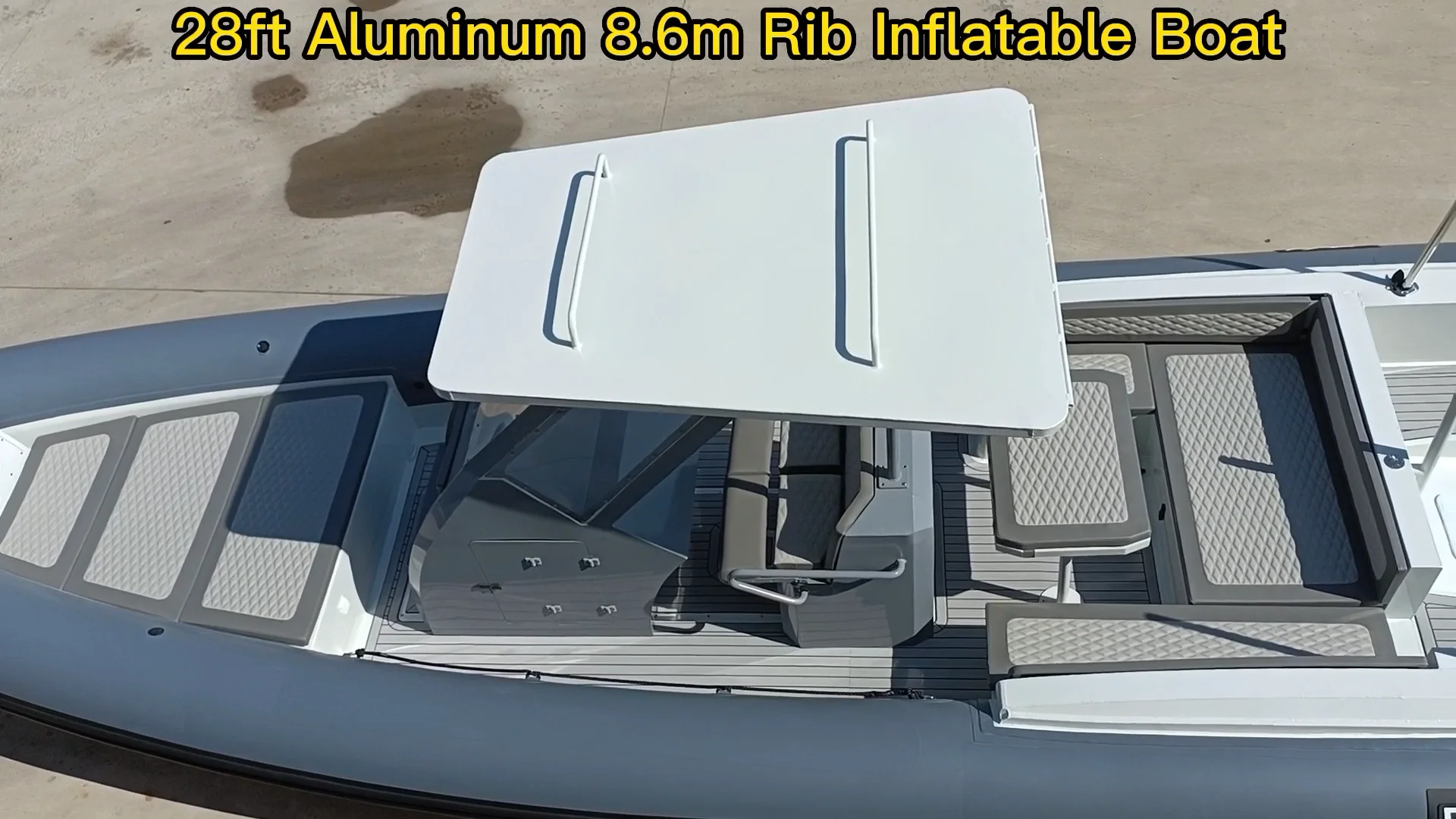 Black Aluminum Hull 28ft Rib Orca/ Hypalon/pvc Inflatable Boats For