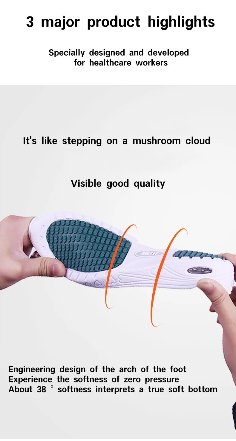 Comfortable and Breathable White Leather Shoes for Hospital Nurses Fashionable Accessory