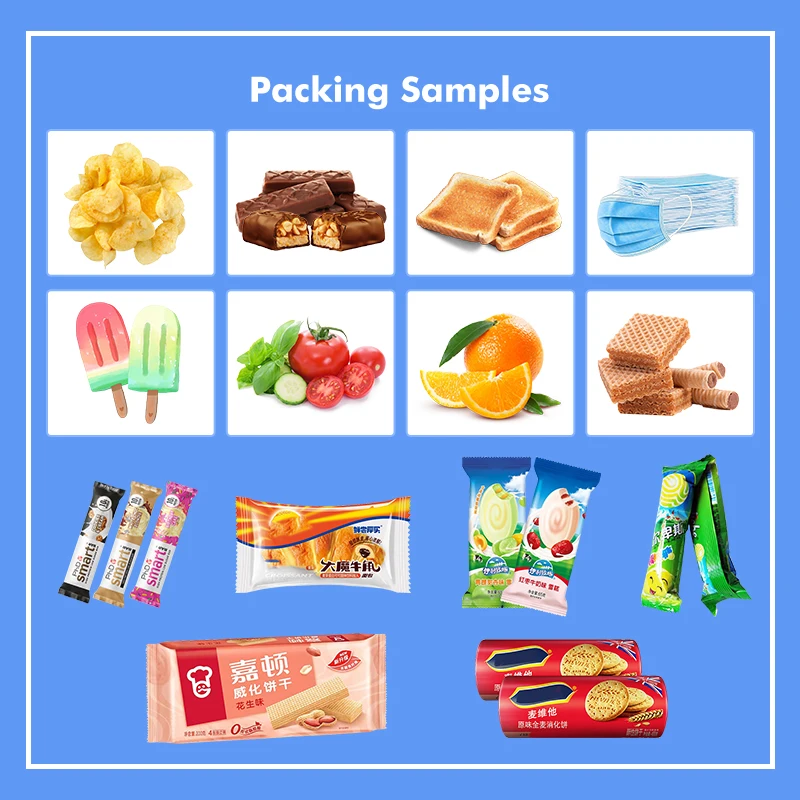 Multifunctional Pillow Wrapping Automatic Instant Noodle Tofu High Speed Flow Wrapping Candy Packing Flake Packaging Machine